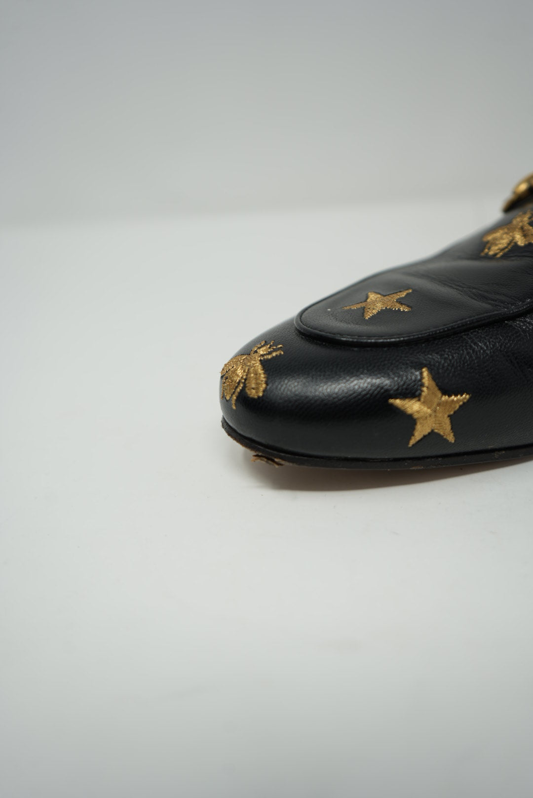 Gucci Black Horsebit Leather Mules