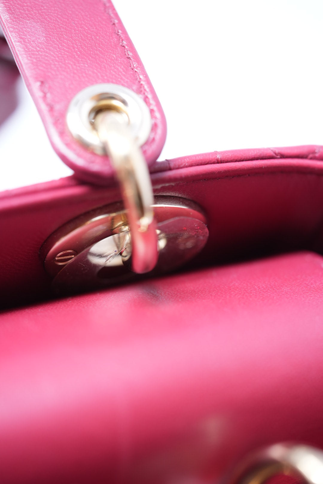 Dior 2017 Lambskin Small Lady Dior Red(Retail $8,000.00)