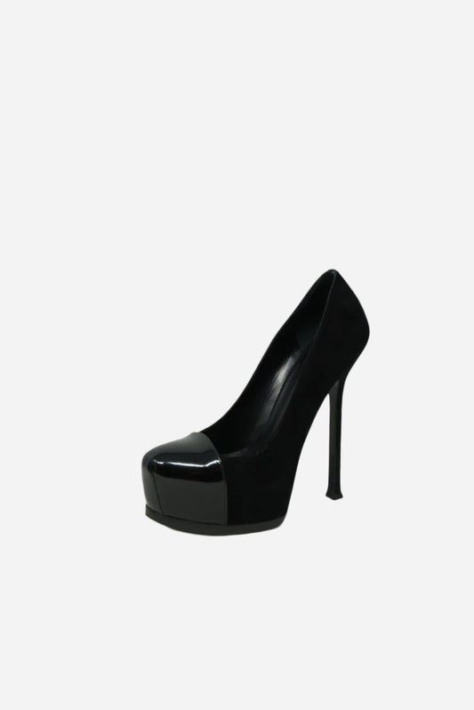 Yves Saint Laurent Velvet Heels Black