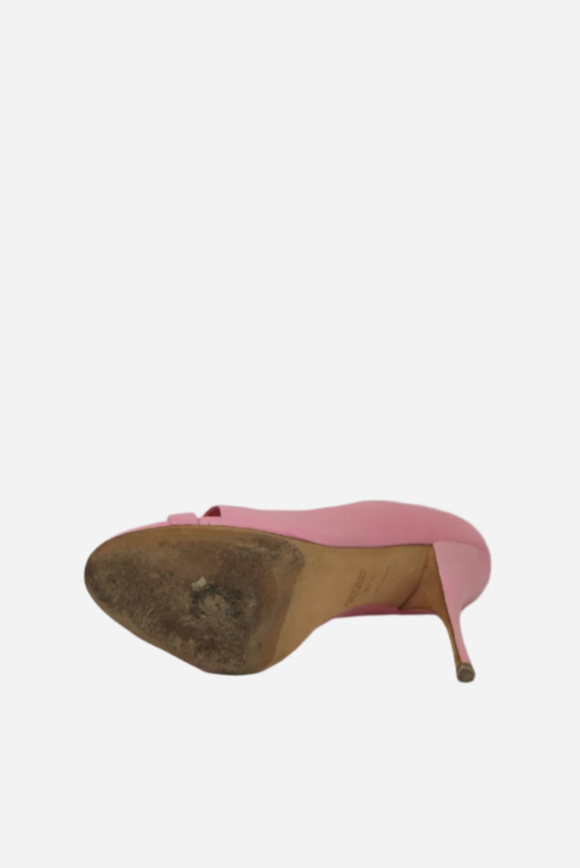 Miu Miu Pink Leather Heels Size 37.5