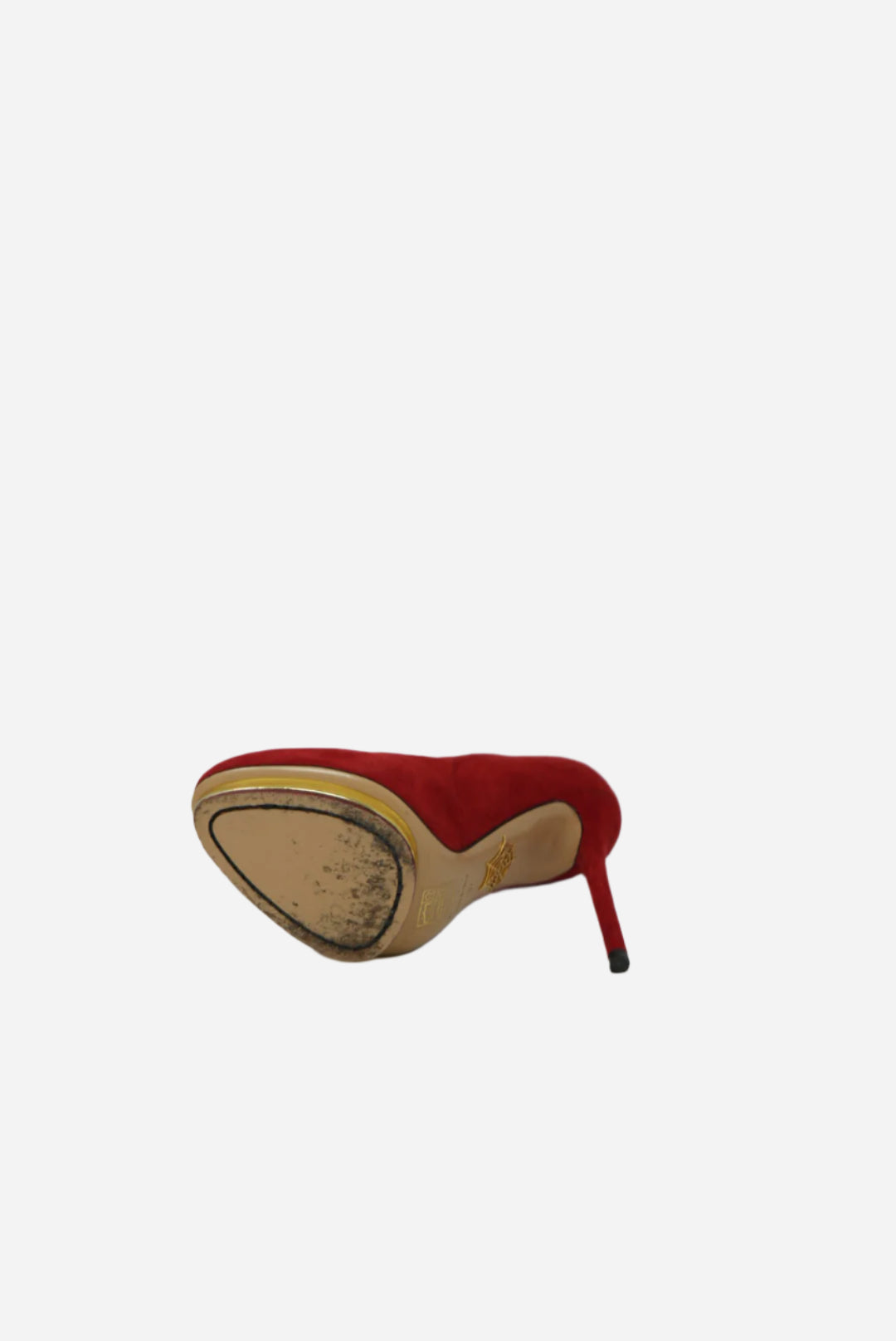 Charlotte Olympia Red Velvet Pumps