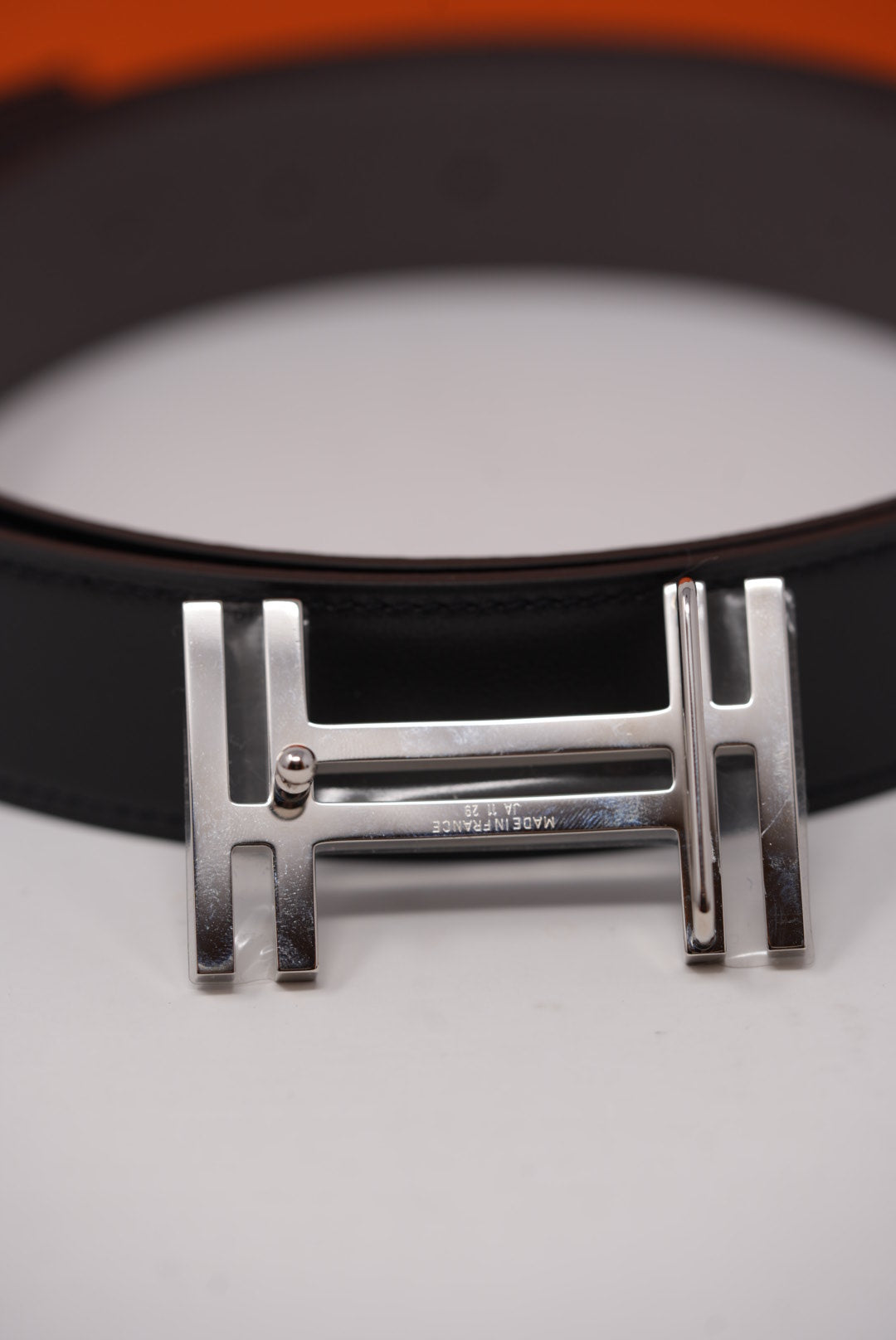 Hermes H au Carre belt buckle & Reversible leather strap 32 mm