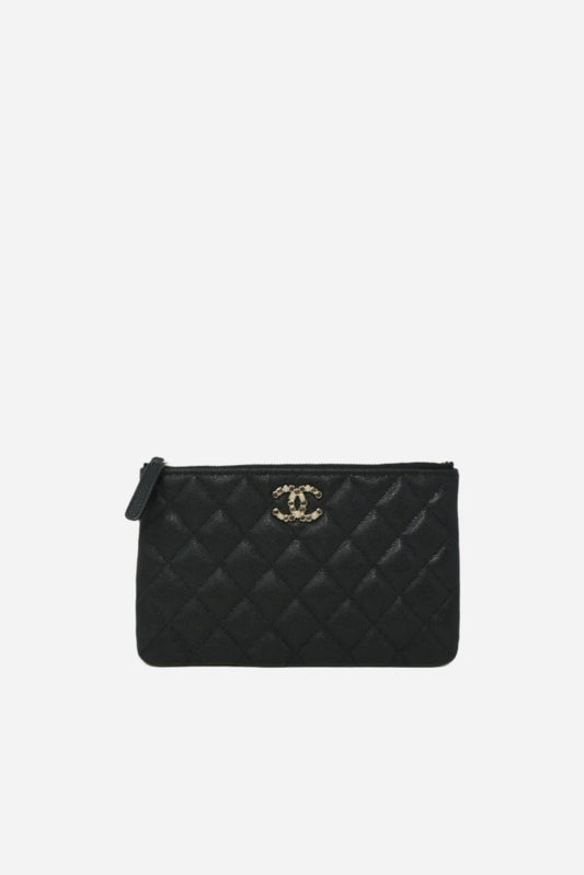 Pre-Owned Chanel Black Caviar Small Pouch 2023