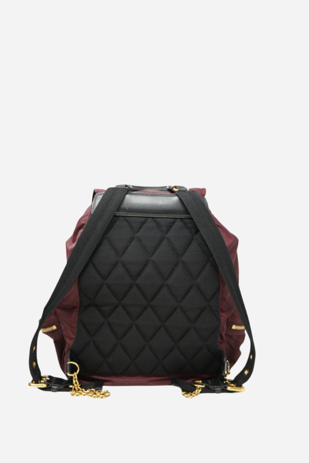 Burberry Burgundy Nylon Backpack