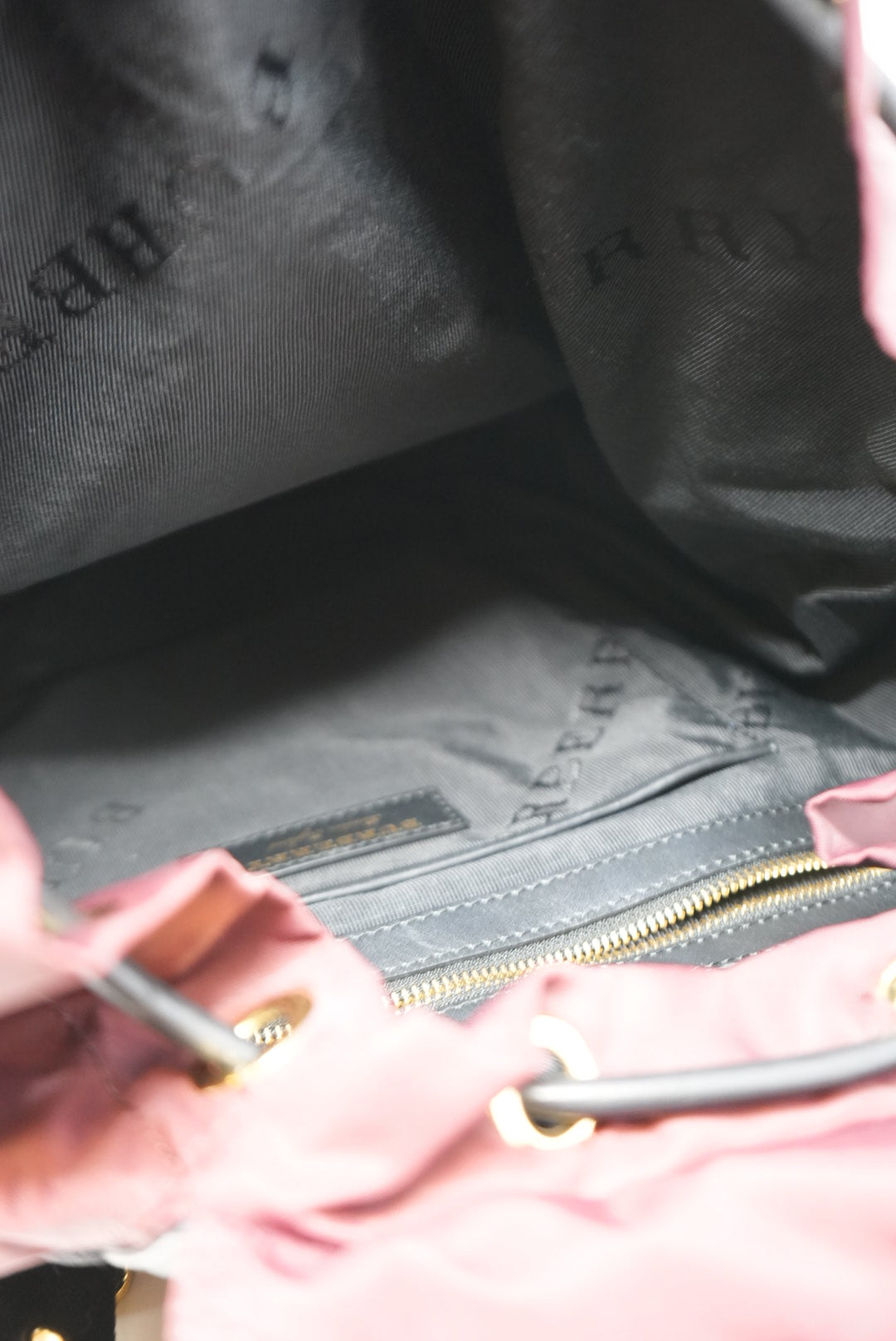 Burberry Burgundy Nylon Backpack