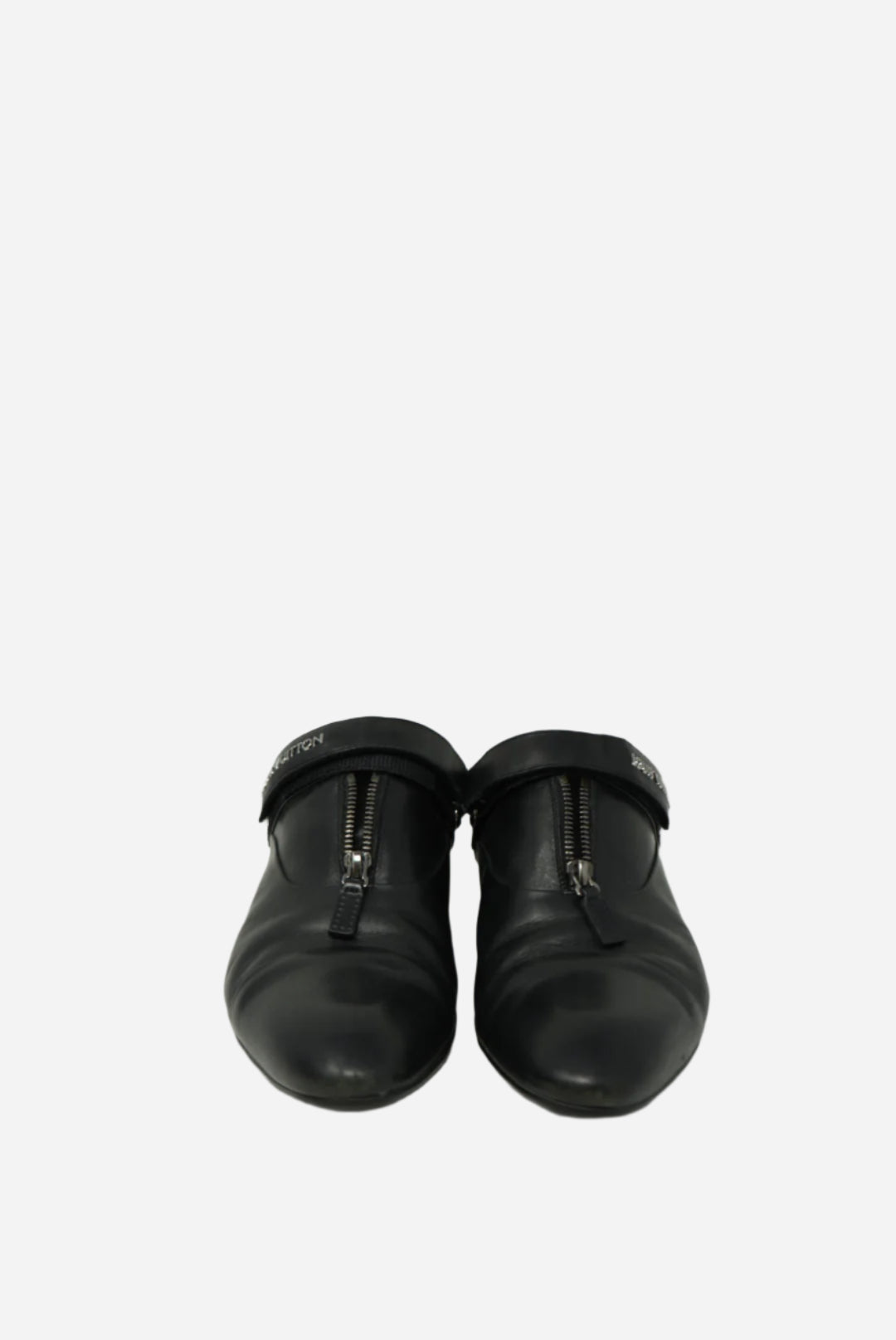 Louis Vuitton Black Leather Zip Up Derby