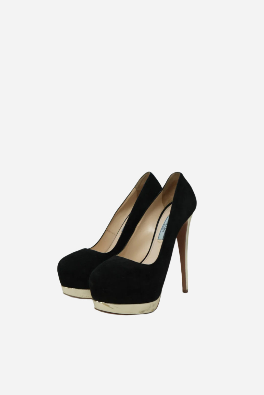 Prada Black Suede High Heels