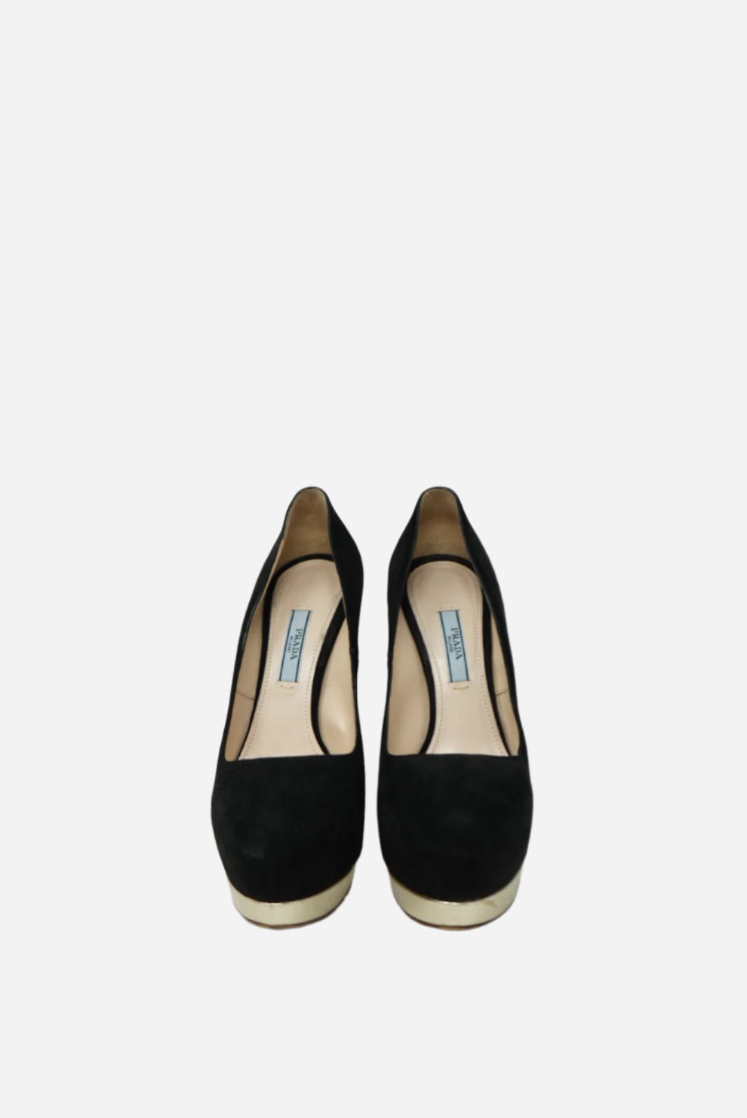 Prada Black Suede High Heels