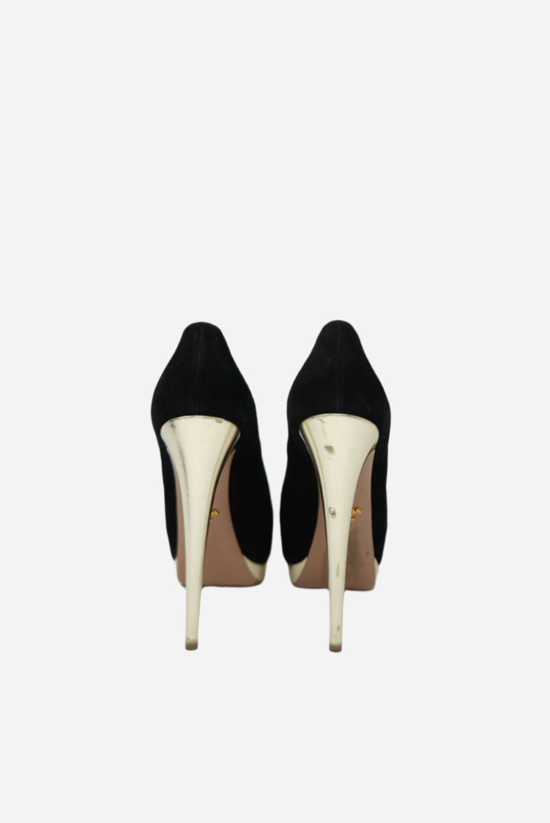 Prada Black Suede High Heels
