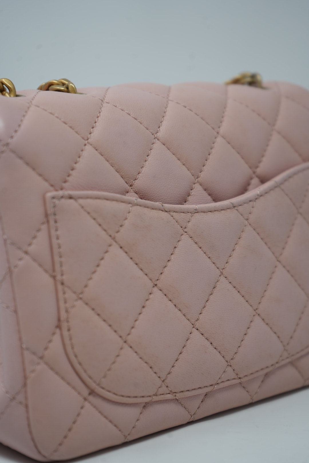 Pre-Owned CHANEL Camellia Mini Square Flap 2022