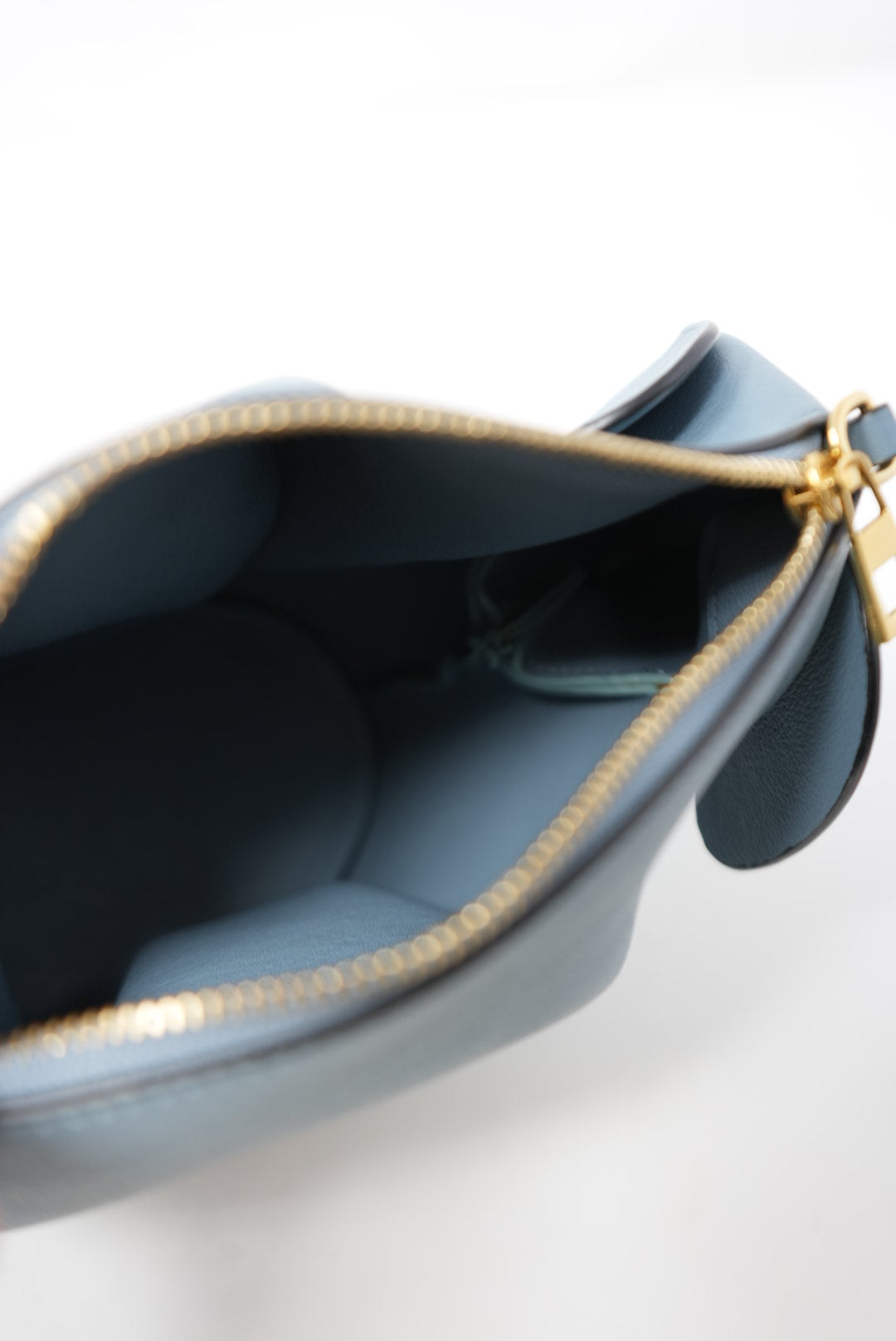 Loewe Blue Elephant Clutch w/strap