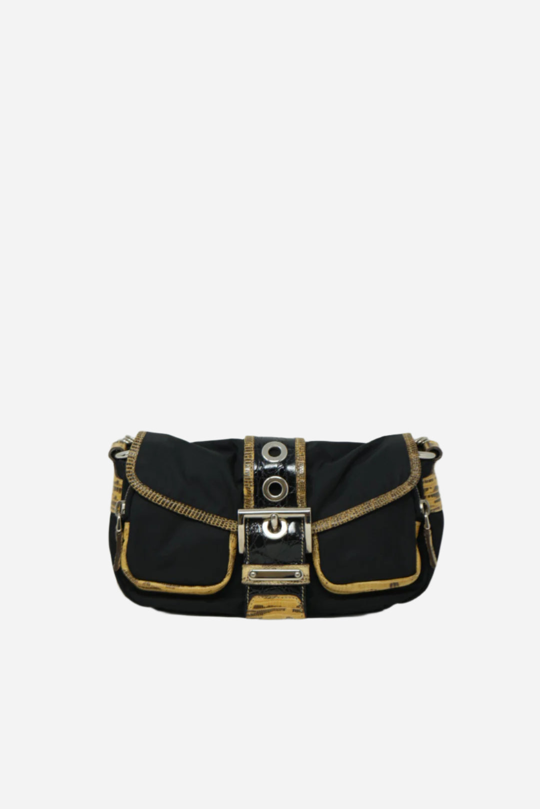 Prada Nylon/Lizard/Alligator Embossed Bag 2004