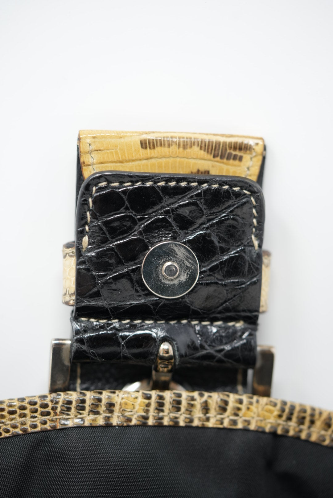 Prada Nylon/Lizard/Alligator Embossed Bag 2004