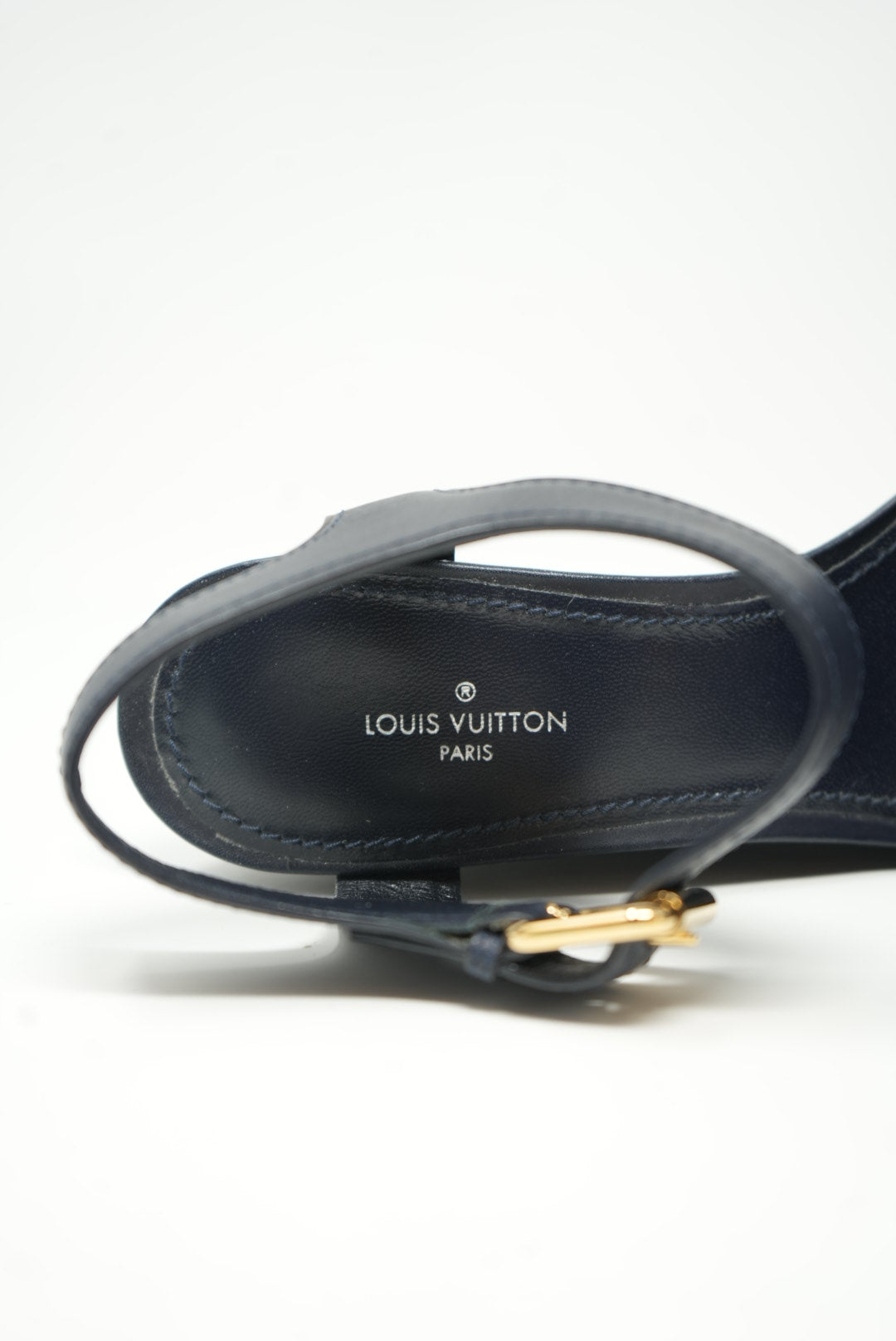 Louis Vuitton Monogram Denim Platform Sandals Size 35
