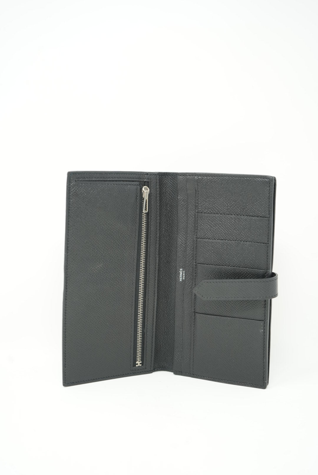 Hermes 2016 Bearn Long Wallet Black