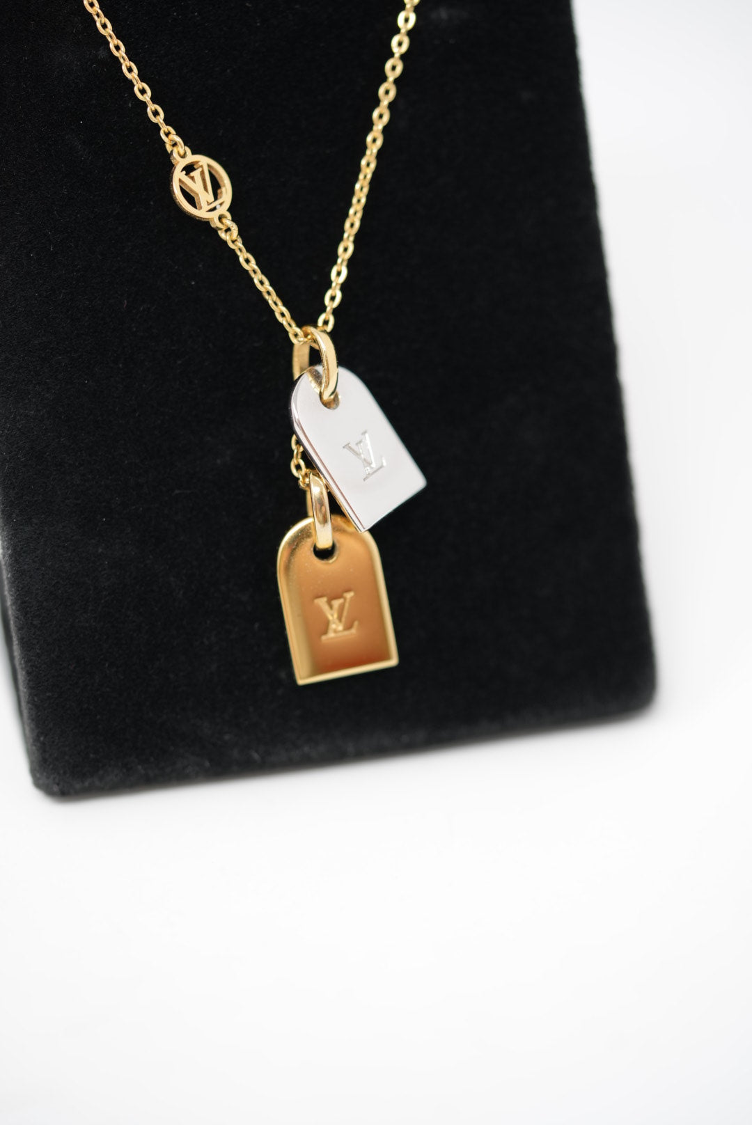 Louis Vuitton Nanogram Name Tag Necklace
