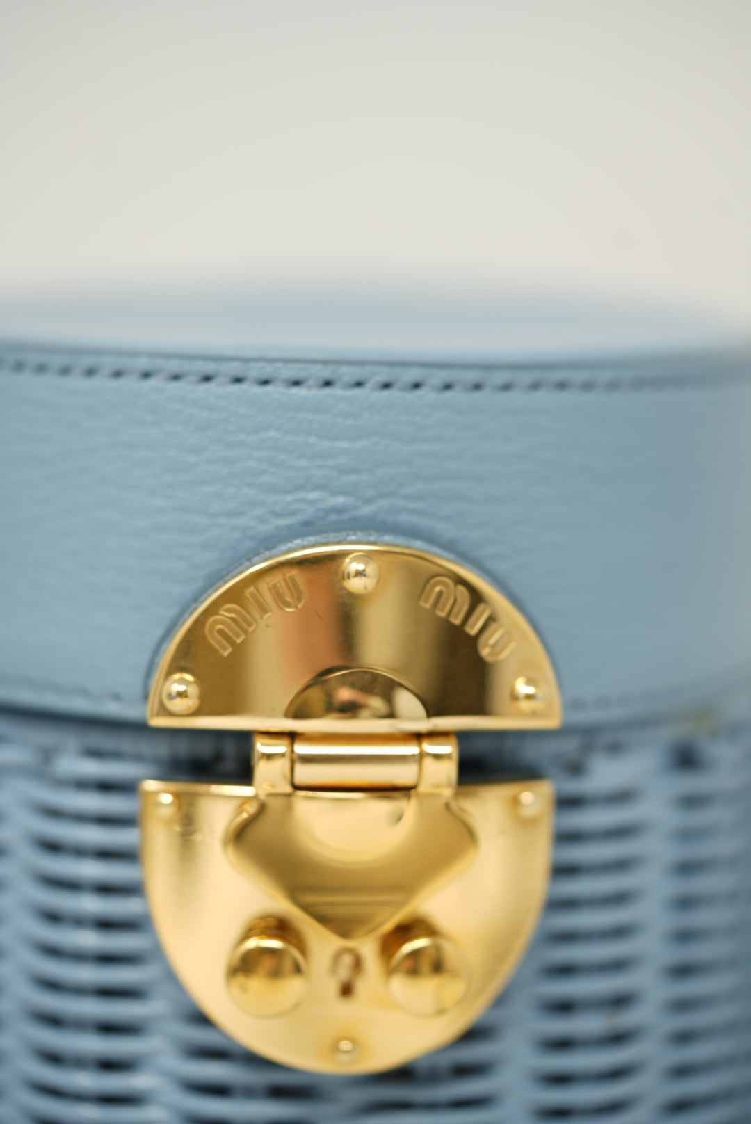 Miu Miu Wicker Barrel Bag