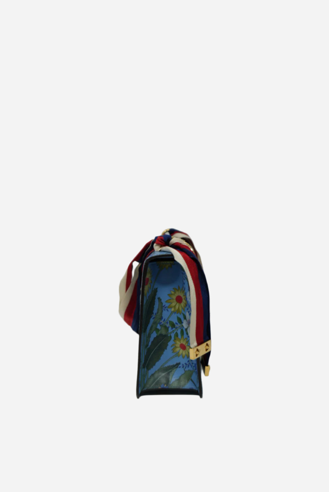 Gucci Blue Floral Print Sylvie Handbag