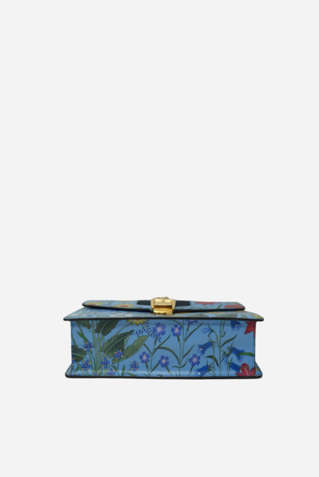 Gucci Blue Floral Print Sylvie Handbag