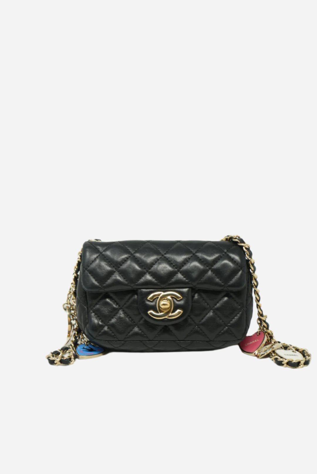 Pre-Owned Chanel Heart Charms Micro Mini Flap 2008-2009