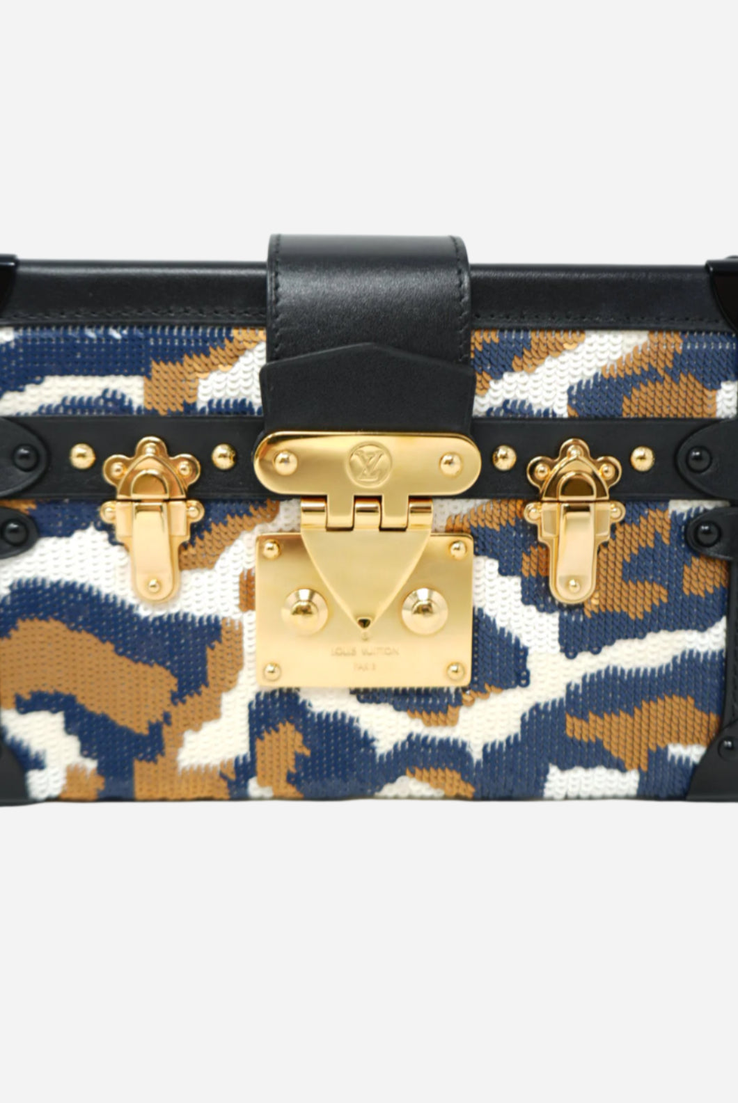 Louis Vuitton 2015 Sequins Petite Malle Trunk Crossbody Bag