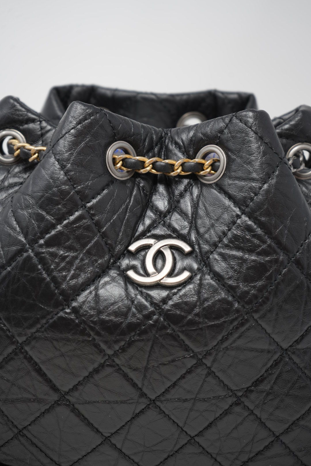 Pre-Owned CHANEL Gabrielle Backpack Black 2021