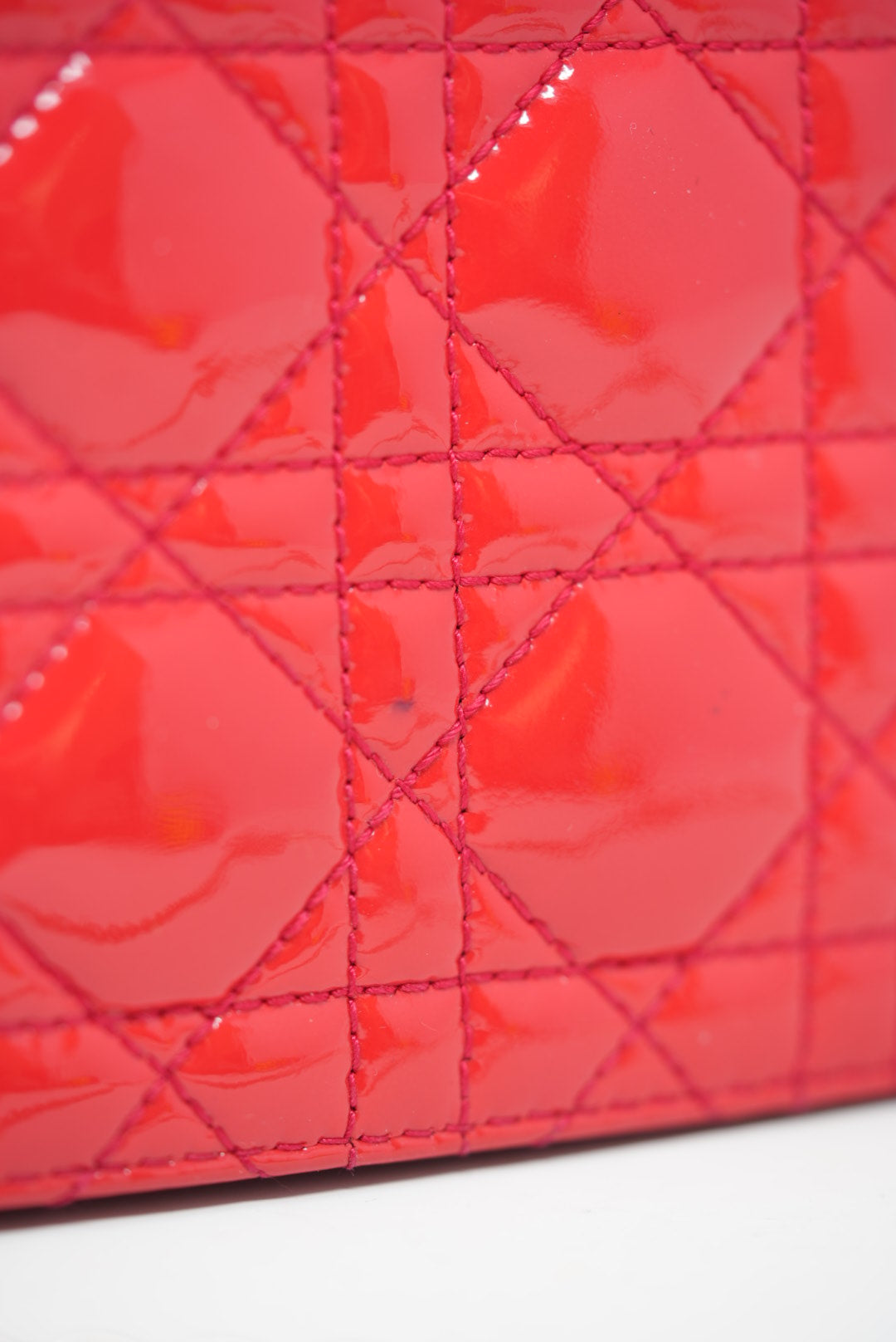 Lady Dior Pouch With Chain Patent 2013