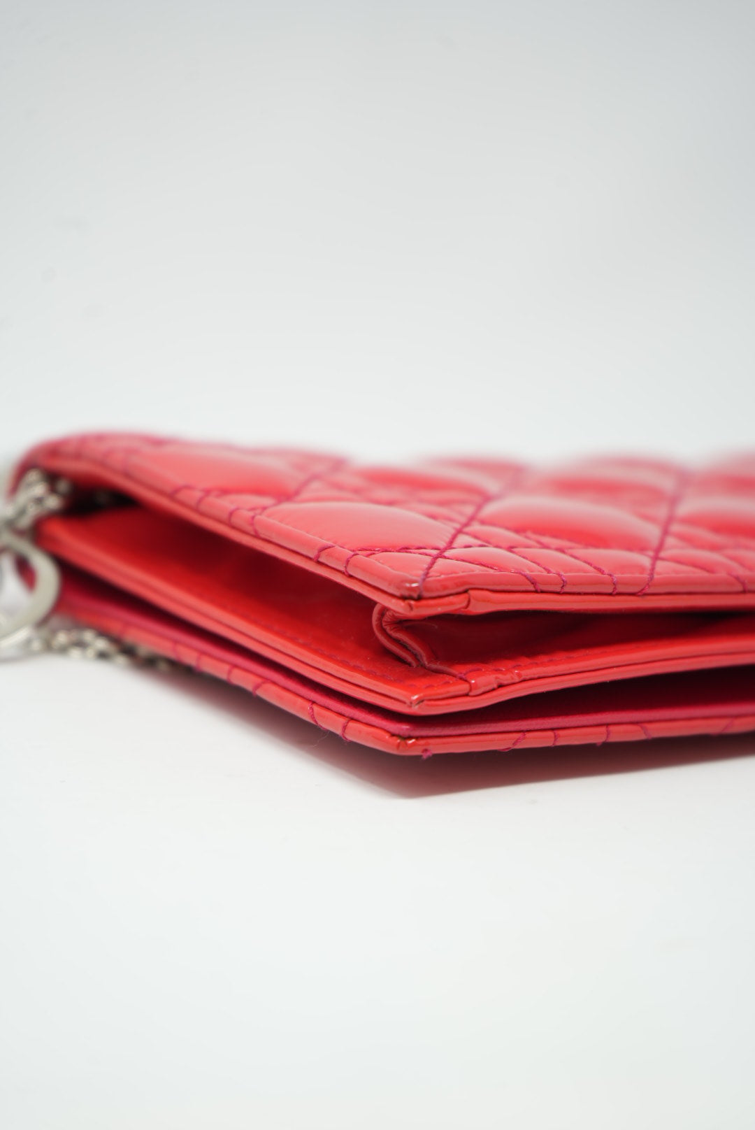 Lady Dior Pouch With Chain Patent 2013