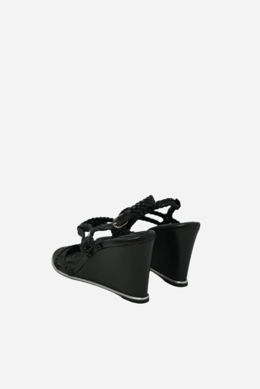 Pre owned Chanel Black Paltform Sandals