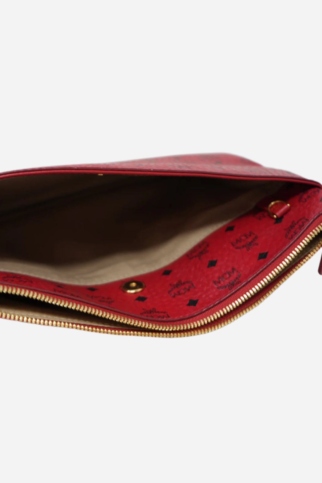 MCM Visetos Monogrammed Clutch Bag