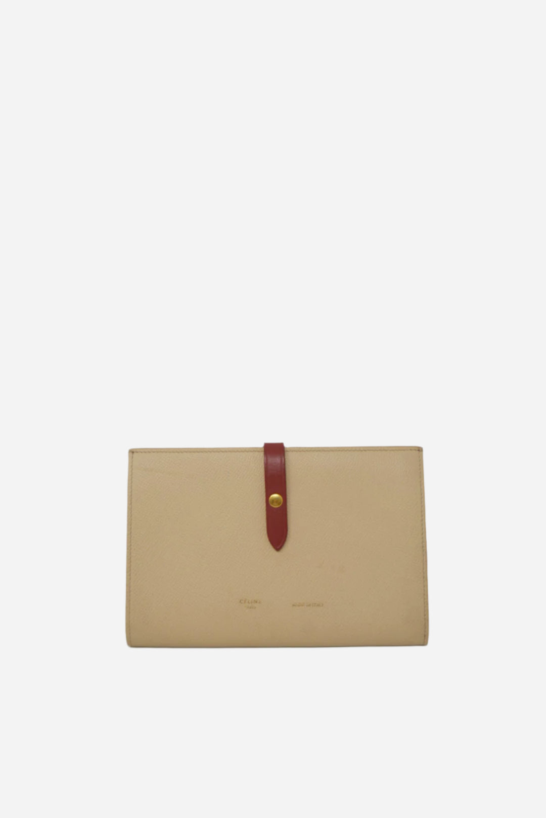 Celine Large Strap Wallet in Bicolor Grained Calfskin