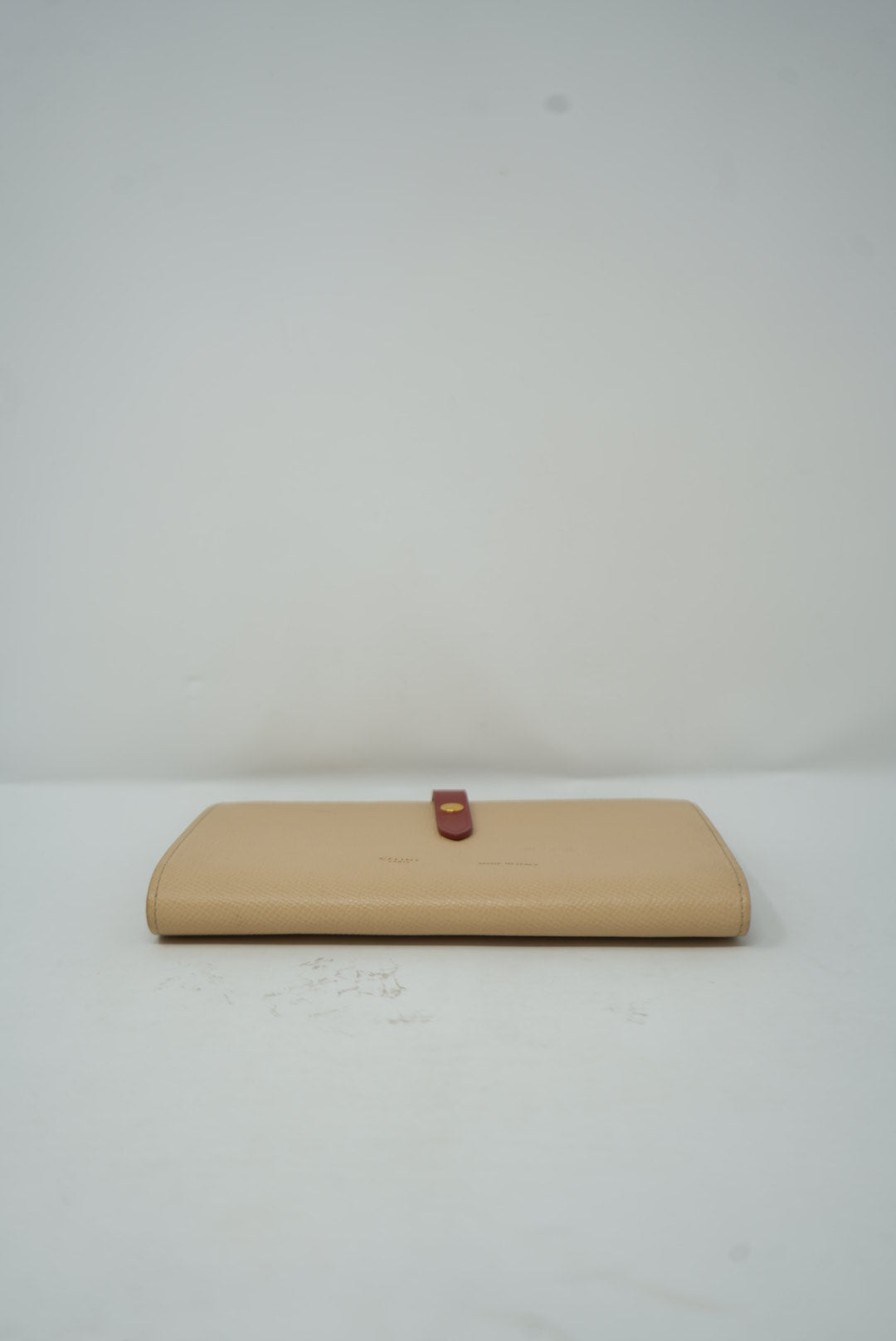 Celine Large Strap Wallet in Bicolor Grained Calfskin