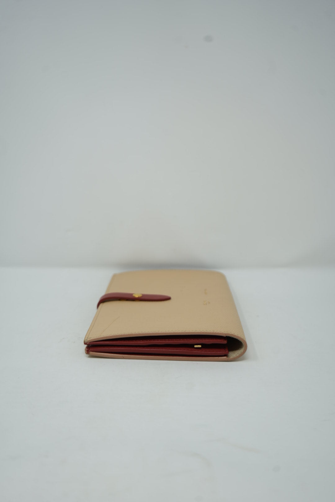 Celine Large Strap Wallet in Bicolor Grained Calfskin