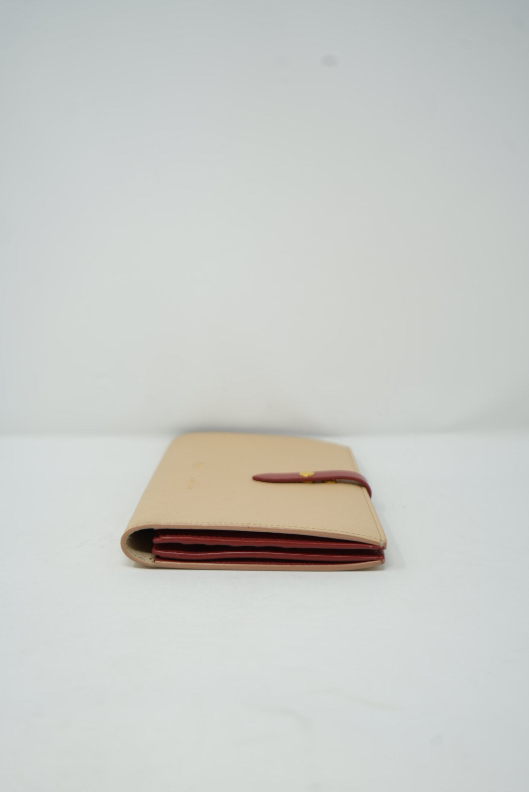Celine Large Strap Wallet in Bicolor Grained Calfskin