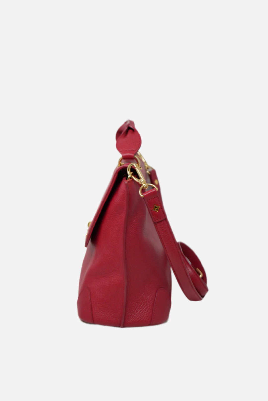 MCM Red Leather Top Handle