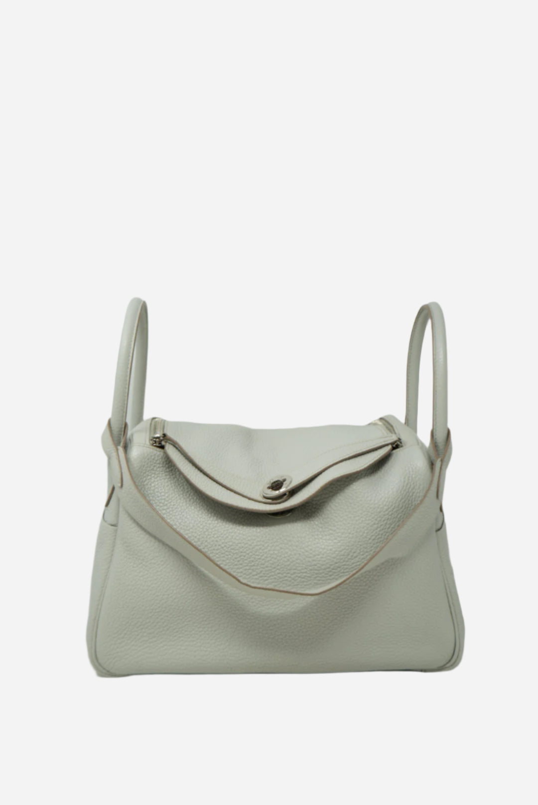 Hermes Lindy 30 TC Leather Square R 2004 Gris Perle