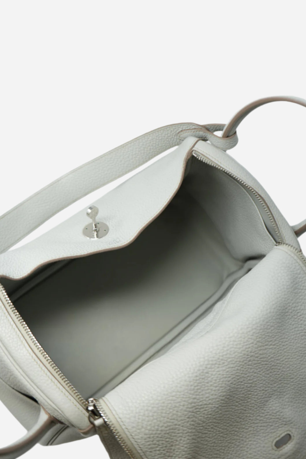 Hermes Lindy 30 TC Leather Square R 2004 Gris Perle