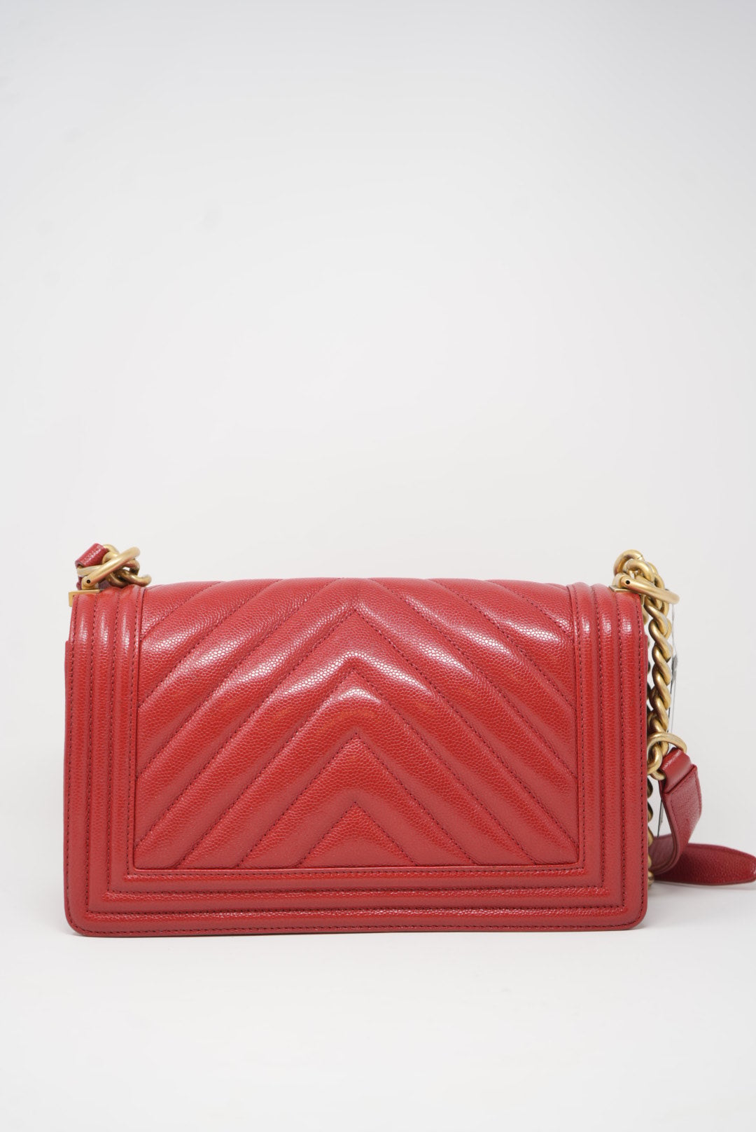 Pre-owned Chanel 2018-2019 Chevron Medium Boy Bag