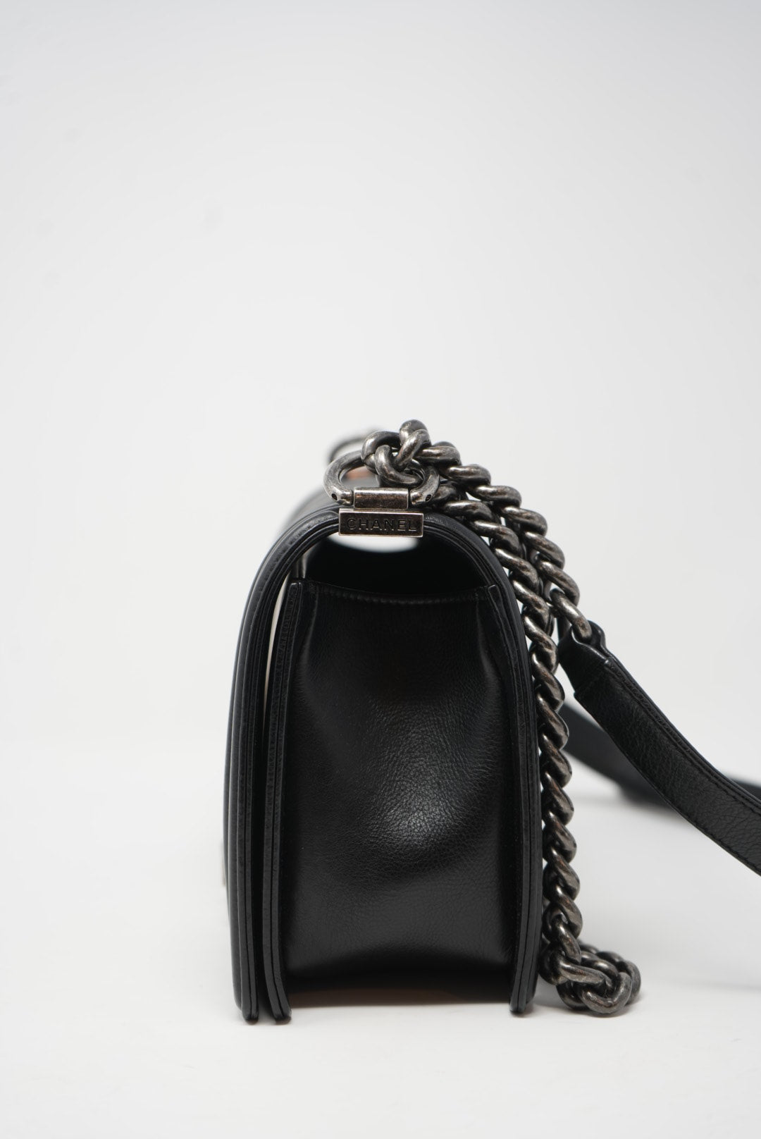 Pre-owned Chanel Quilted Wild Stitch Boy Bag Medium 2015-2016