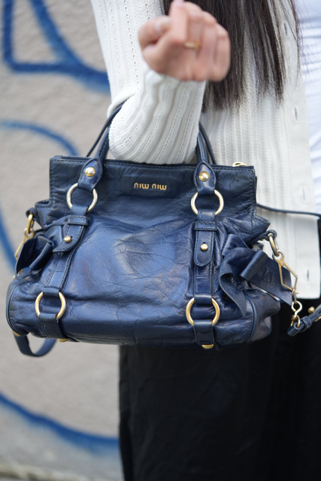 Miu Miu 2 Ways Calfskin Shoulder Bag