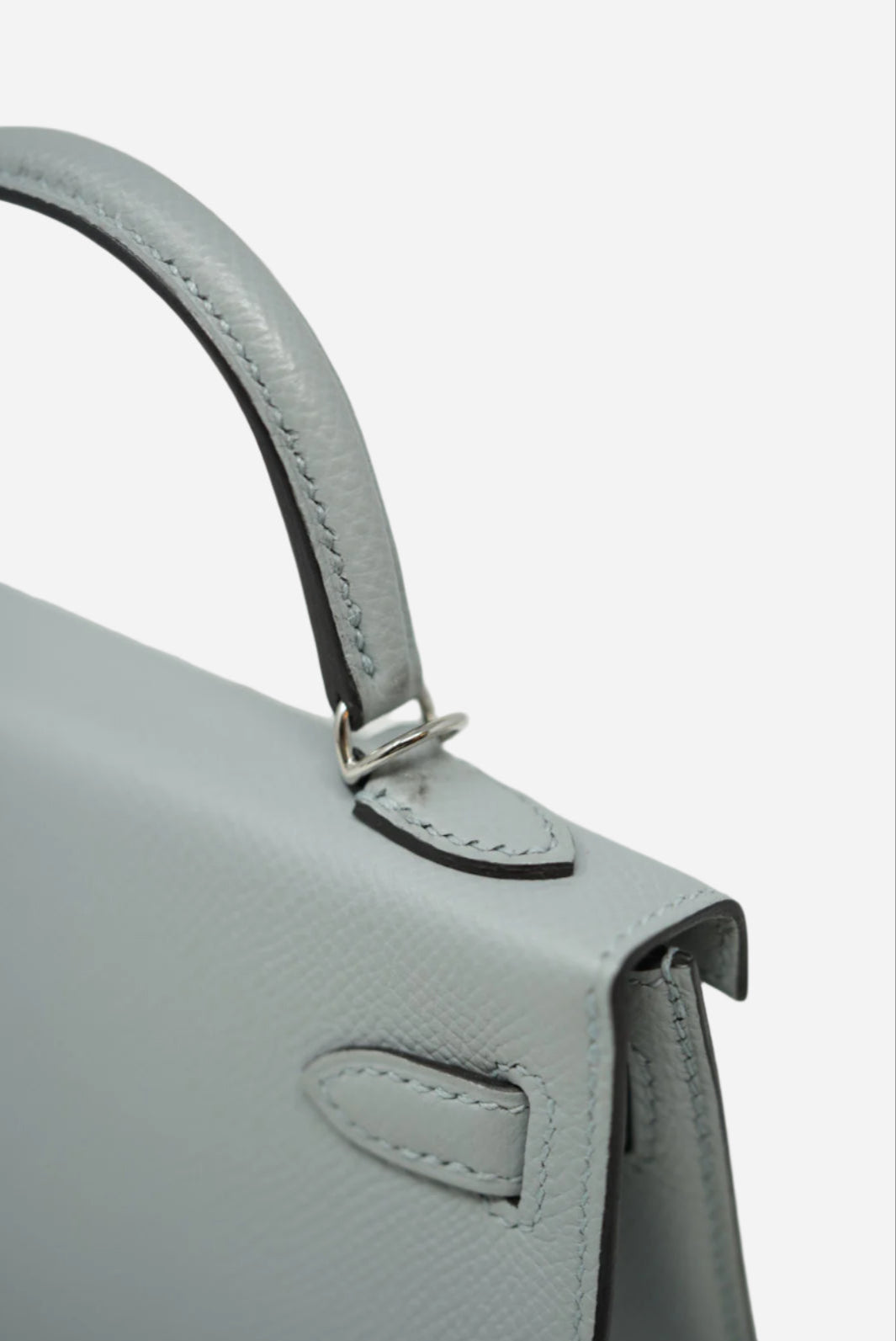 Hermes 2018 Mini Kelly Epsom Blue Glacier