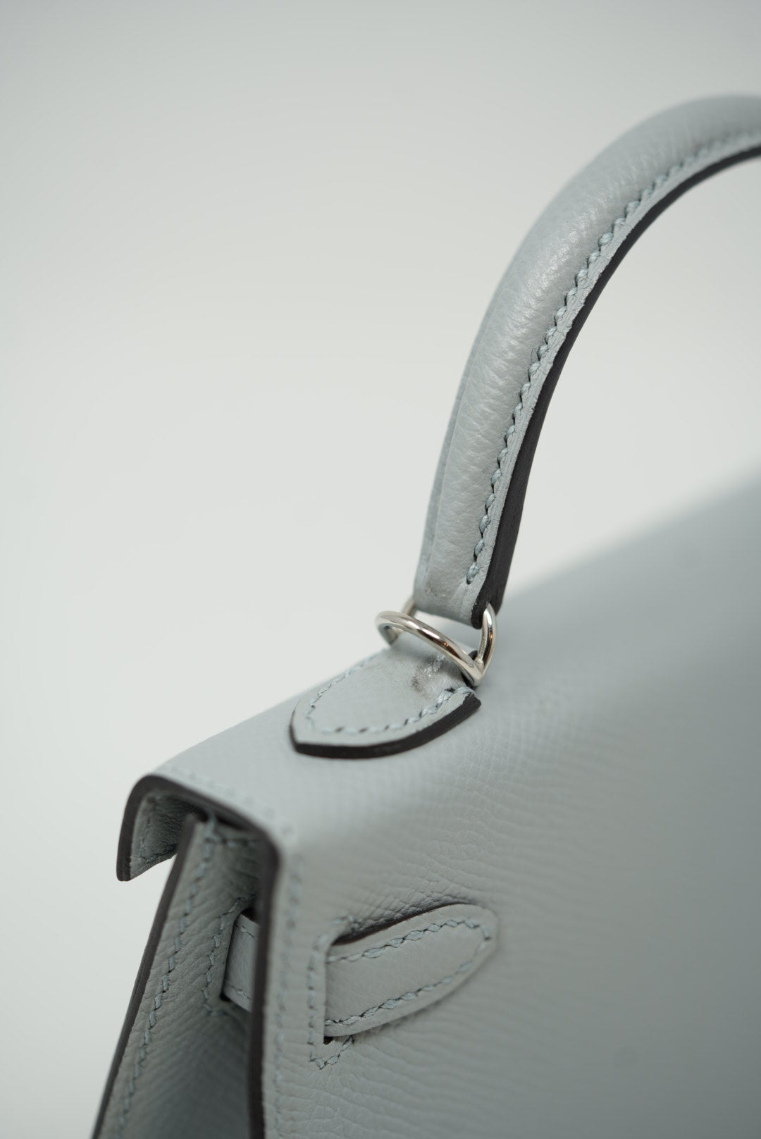 Hermes 2018 Mini Kelly Epsom Blue Glacier