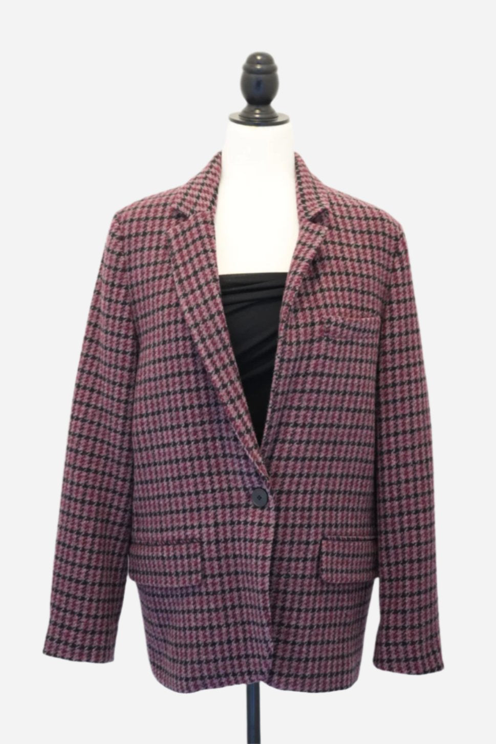 Isabel Marant Etoile Purple Plaid Jacket Size 40