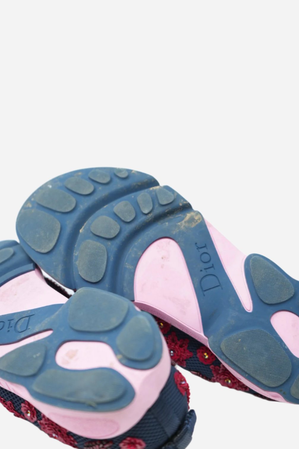 Dior Blue Mesh Embellished Sneakers Size 35