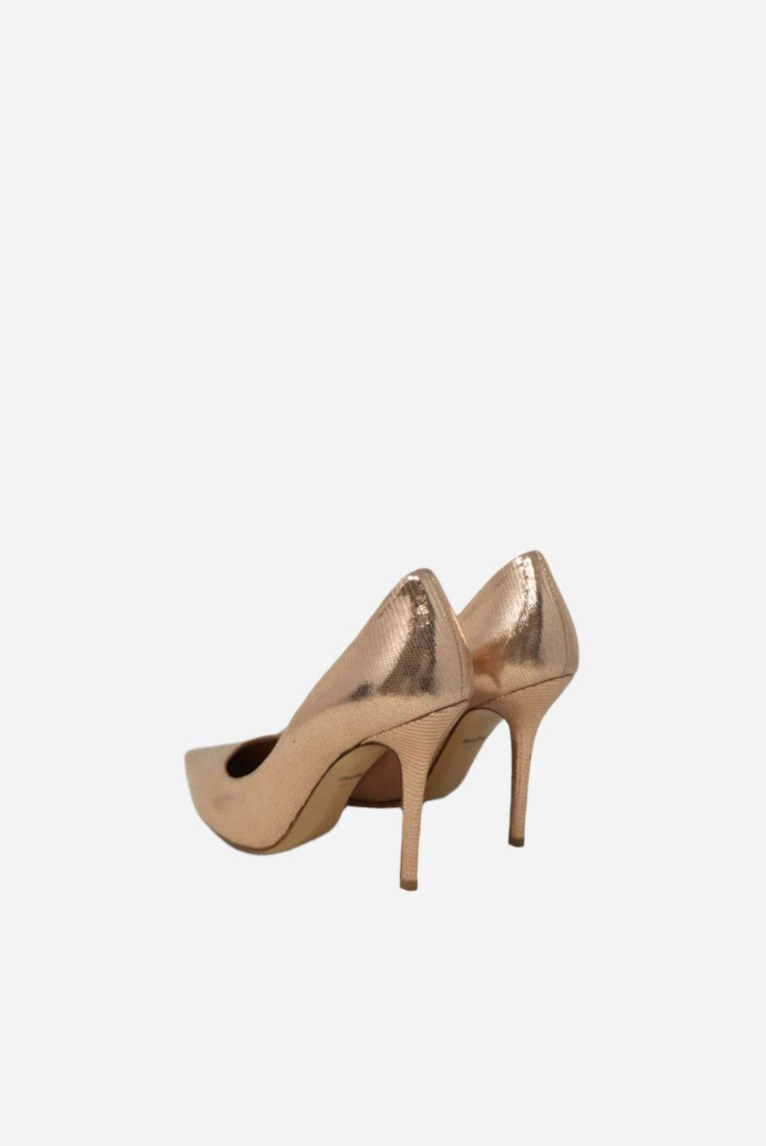 Salvatore Ferragamo Gold Pointed Heels