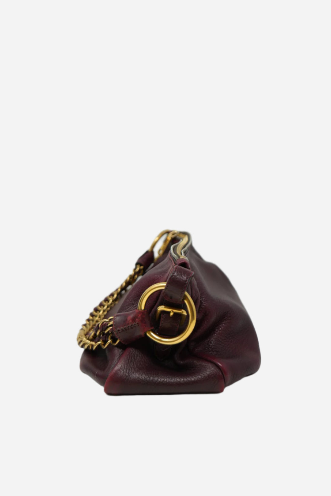 Prada Zip Leather Hobo Bag Replaced Lining