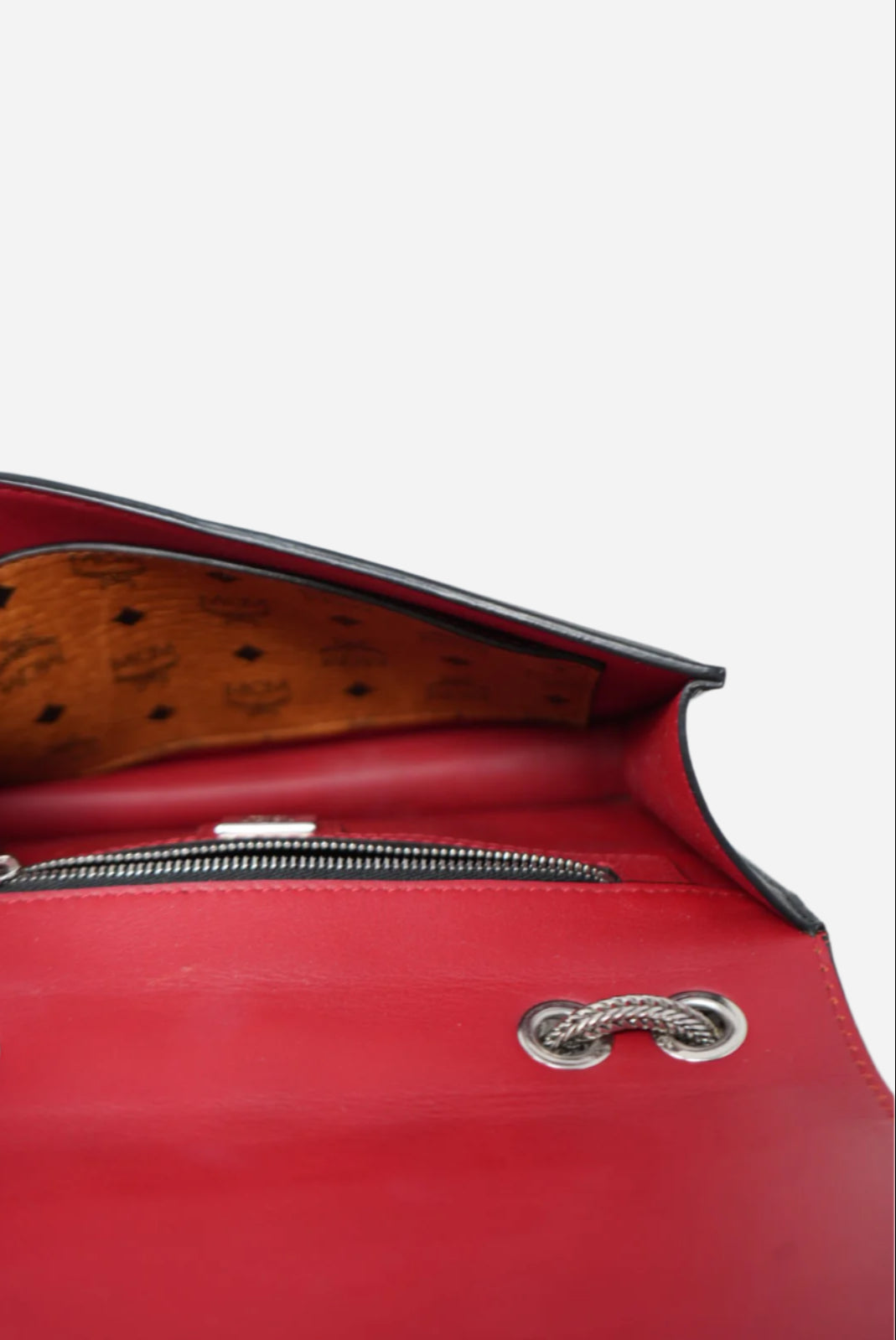 MCM Leather Crystal Studded Bag