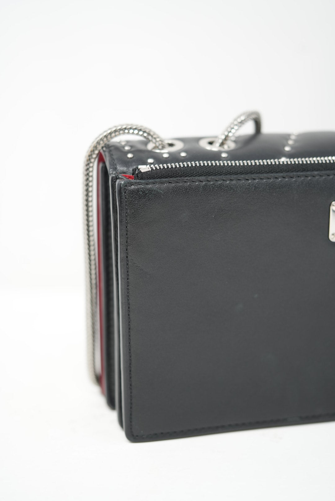 MCM Leather Crystal Studded Bag