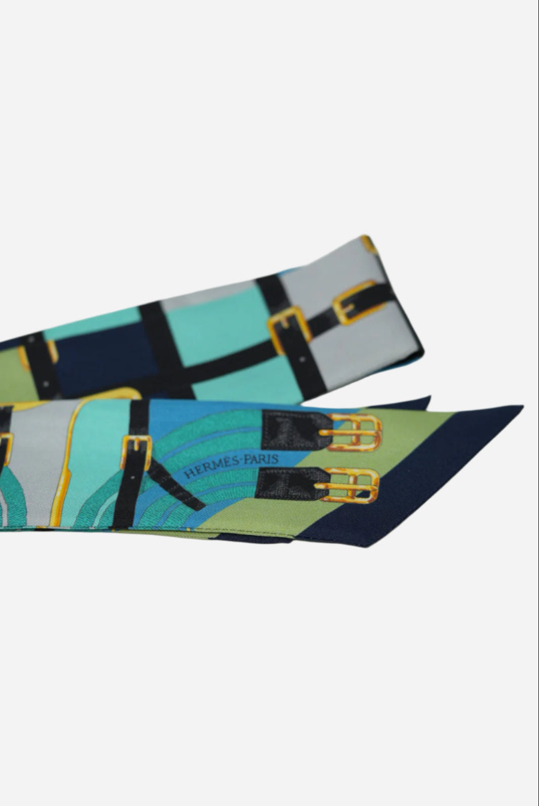 Hermes Blue Multicolor Twilly