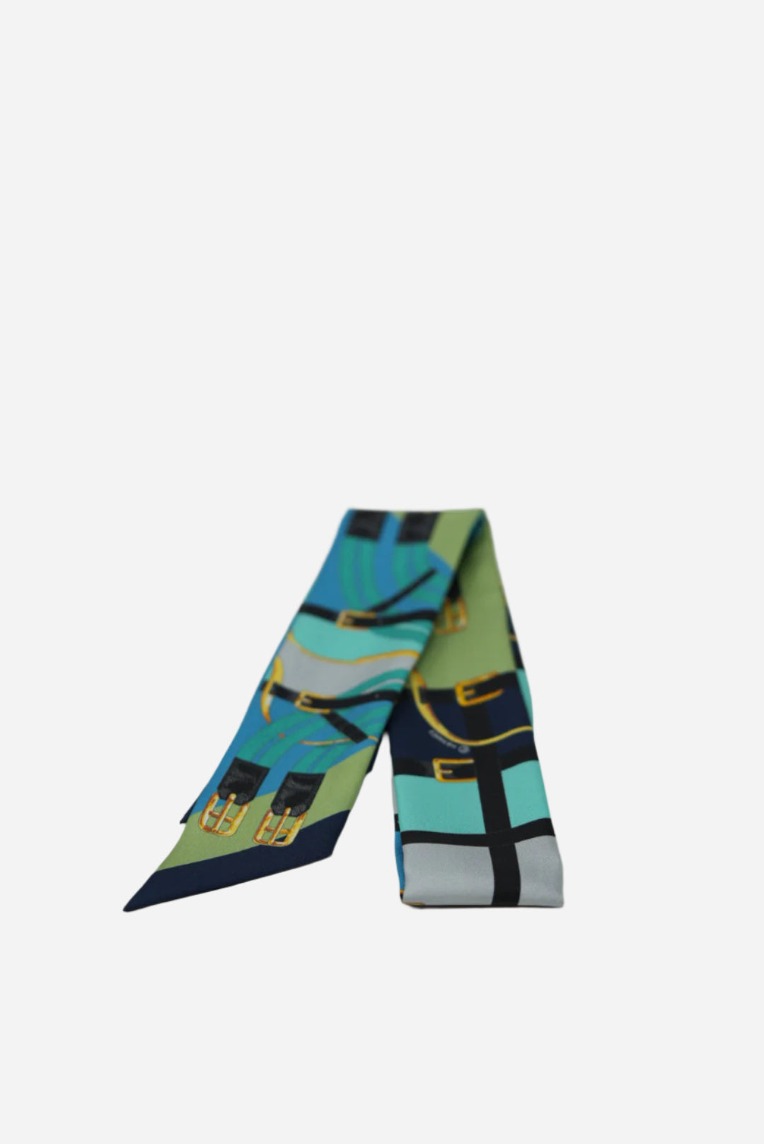 Hermes Blue Multicolor Twilly